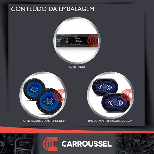 Som Auto Radio Aparelho Bluetooth Positron +falantes 6 E 6x9 1
