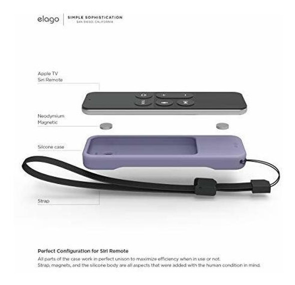 Funda Para Control Apple Tv Siri 4th/5th Gen Gris Lavanda 1