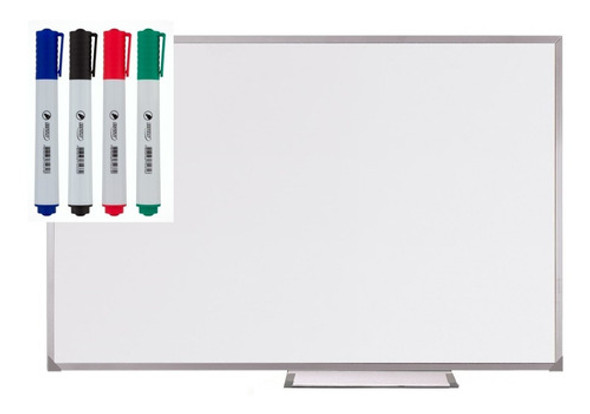 Lousa Quadro Branco 120x90 Cm + Régua 1 Metro + 12 Canetas 0