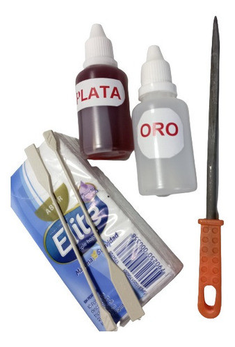 Probar Oro Y Plata + Lima + Instruciones + Pañuelos + Wasat 0