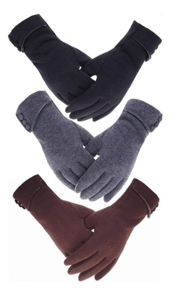 Tomily 3 Pares De Guantes De Invierno Para Mujer, Guantes Al 0