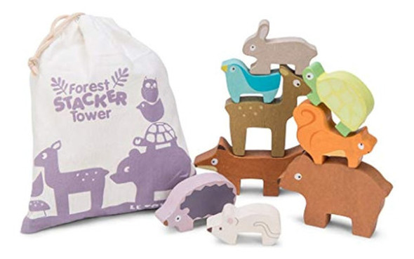 Le Toy Van Petilou Torre Y Bolsa De Madera Para El Bosque 0