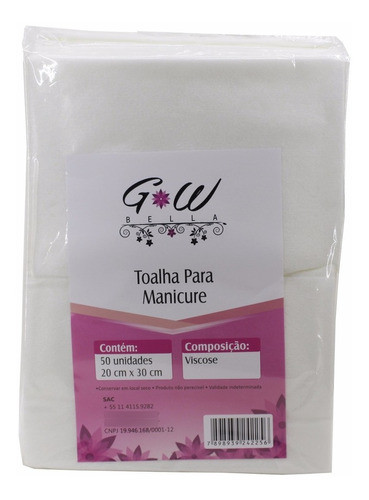 50 Unidades De Toalha Em Viscose  Descartavel Para Manicures 0