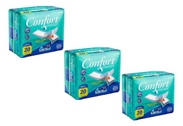 Absorvente Geriatrico Confort Master 20 Un Kit Com 3 Pacotes 0 Absorvente Geriatrico Confort Master 20 Un Kit Com 3 Pacotes 0