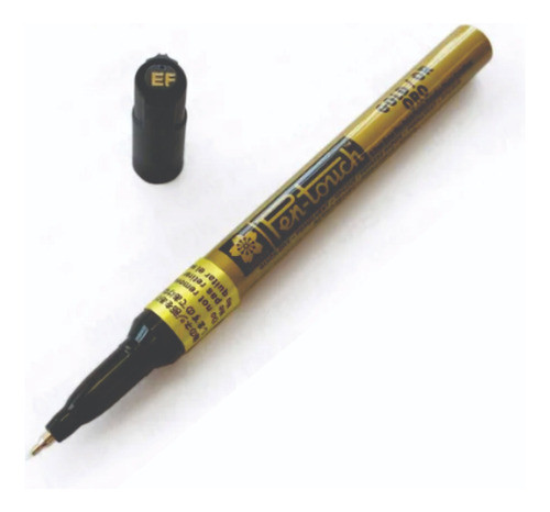Caneta Marcador Permanente Pen Touch Ouro Sakura 0
