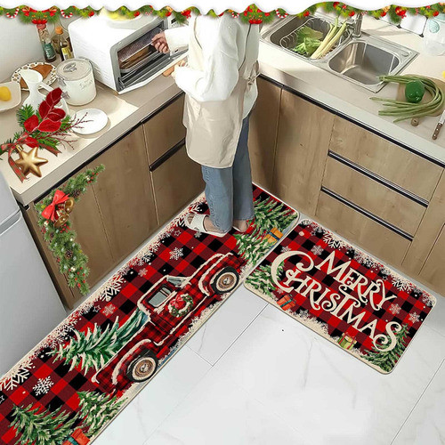 Tapete De Cozinha L Christmas Reindeer Christmas Tree 5002 1