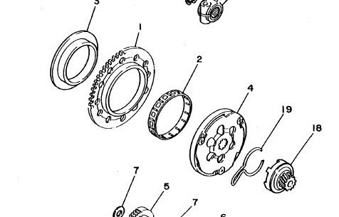 Seguro De Bendix De Arranque Orig. Yamaha Jog 50 Panella 1