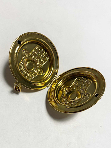 Relicario  Acero Dorado Mano Fatima Ojo Turco Talisman 1