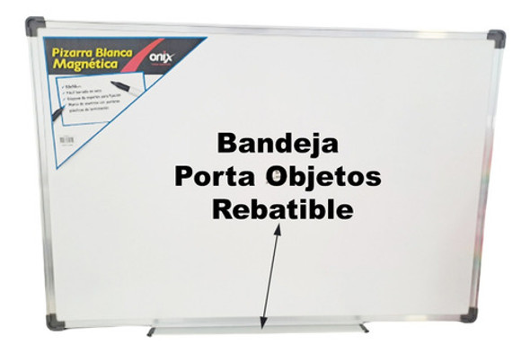 Pizarra Bca Onix 60x90 Magnetica C/bandeja Y Elem Fijacion 0