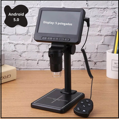 Microscópio Tela Hd Digital Rbg 1000x Usb Portátil Led Lupa 1