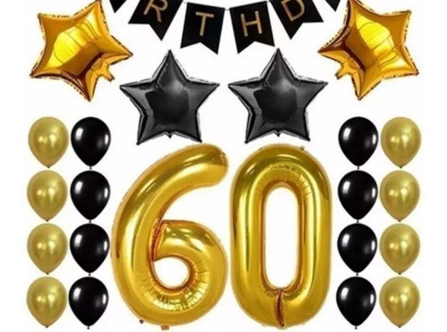 Kit De Globos 50 Piezas Incluye Numeros Gigantes A Eleccion 0