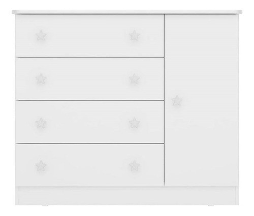 Jogo Quarto Infantil Roupeiro E Cômoda Linha Doce Sonho 1