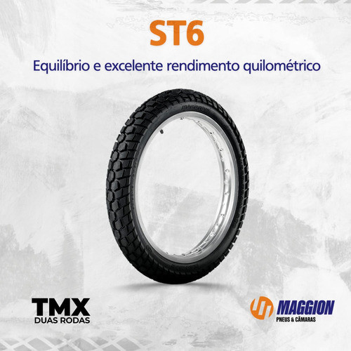 Par Pneu Moto Novo 90/90-18 (t) E 2.75-18 (d) St-6 Maggion 1