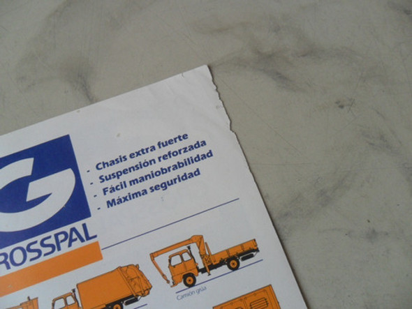 Folleto Grosspal Camion G600 Antiguo Original No Manual 1