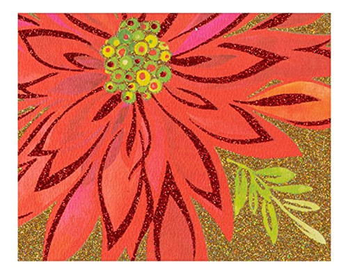 Niquea.d Juego De Tarjetas Navideñas En Caja, Poinsettia Est 1