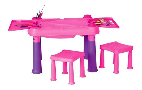 Mesa Didactica Girl C/ 2 Sillas Y Portalapices Biemme 4188 0