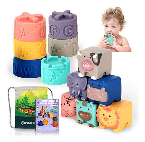 Bloques Suaves Para Bebés De 6 A 12 Meses En Adelante, Jugue 0