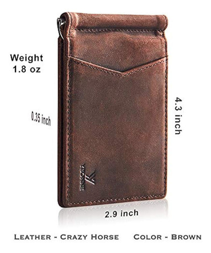 Ybonne Bloqueo Rfid Slim Clip De Dinero Portafolios Para Hom 1