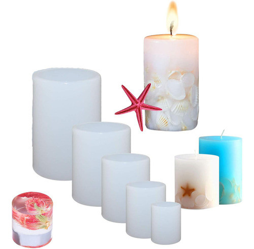 Aplicável A 5 Peças Moldes Vela Cilíndricas Moldes Para 0