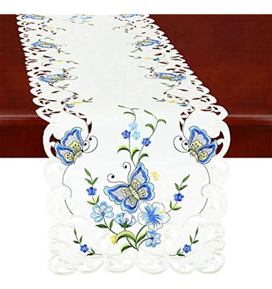 Simhomsen Spring Butterfly Y Floral Table Runners Dresser Bu 0