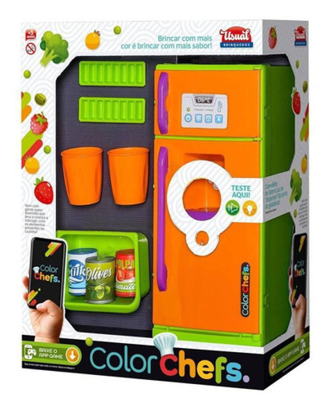 Kit Geladeira Color Chefs Com Som Luz E App 0