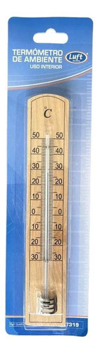 Termometro De Ambiente Base Madera Luft Interior -30 +50 °c 0