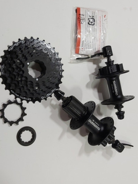 Mazas Shimano P/discos 36 Agujeros Y Piñon Casette 8 Vel 0