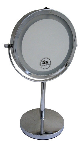 Espejo Tocador Luz Led Reversible Aumento X5 Maquillaje Baño 0