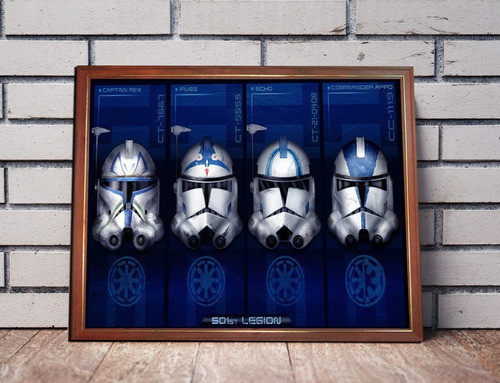 Star Wars Guerra De Las Galaxias Poster Casco 501 Legion Rex 0