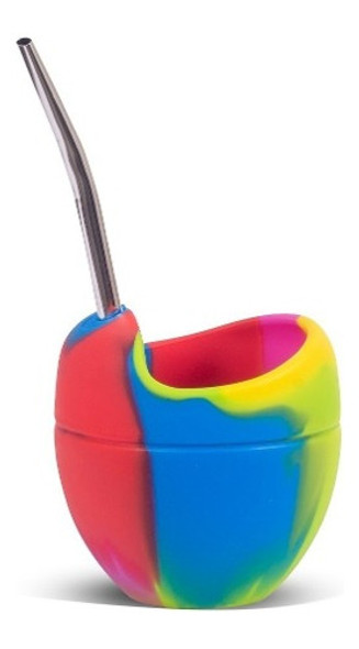 Mate De Silicona Con Bombilla Colores Flaber 1