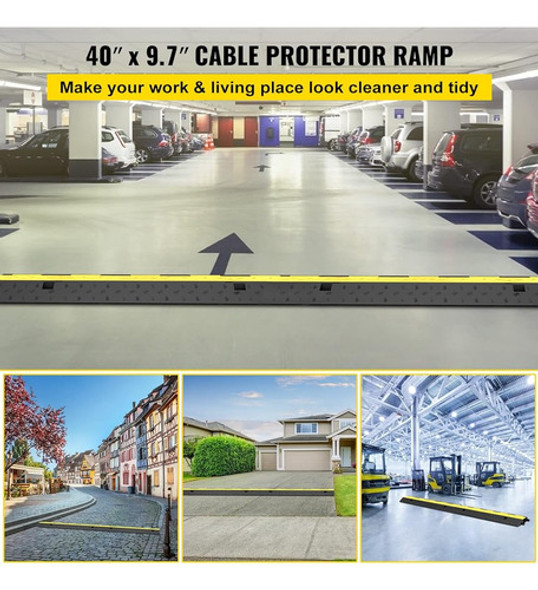 Rampa Protectora De Cable Vevor, 4 Paquetes De 2 Canales De 1