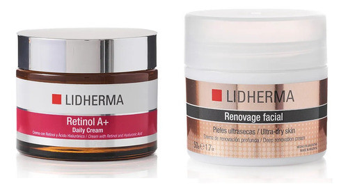 Kit Retinol A+ Daily Cream + Renovage P/ Ultrasecas Lidherma 0