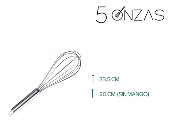 Batidor Globo Acero Inoxidable Clásico Full 5 Onzas 1