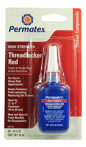 Traba Rojo Resistencia Alta 10ml 0