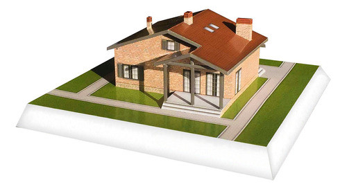 Modelo Escolar Pdf P/montar Em Papel 154 Maquete De Casa 07 0