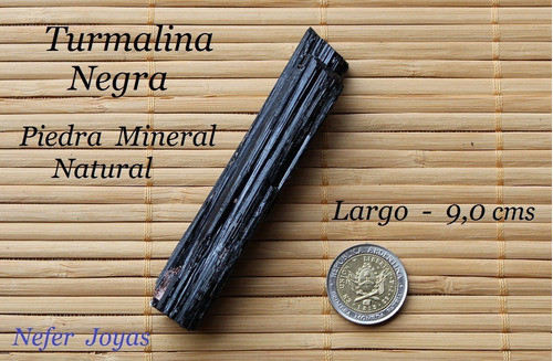 Turmalina Negra Piedra Mineral En Bruto - Largo 9,0 Cms 1