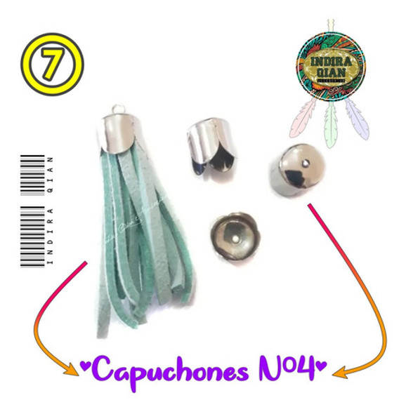 Capuchón Terminal Nro 4. Para Borlas - Insumos Bijou Q 1
