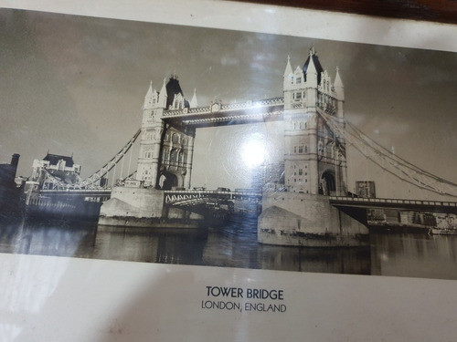 Hermosocuadro Con Vidrio Tower Bridge- London- 20x 30 Cms 1