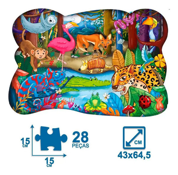 Puzzle Gigante Aventura En La Selva 28 Piezas - Vamosajugar 1