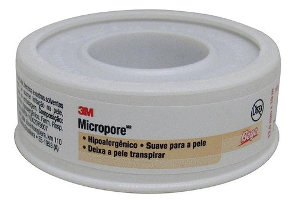 Fita Micropore Bege 2,5cm X 10m Bege 3m 3unid 1