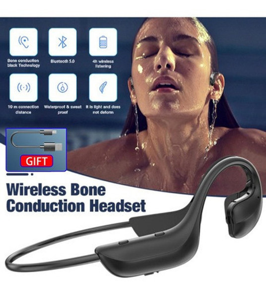 Fone De Ouvido Bluetooth De Condução Óssea G100 Não Auri 1