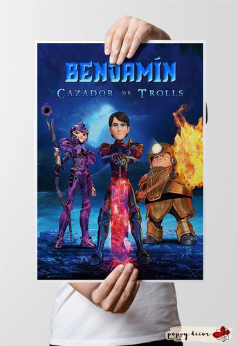 Lámina Imprimible Personalizada Trollhunters Cazador Trolls 1