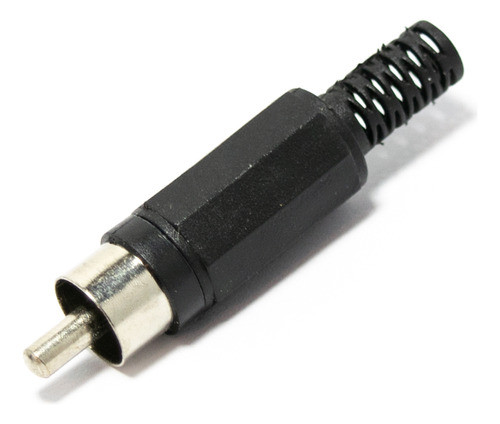 Ficha Conector Plug Rca Macho Negro X10 Unidades 0