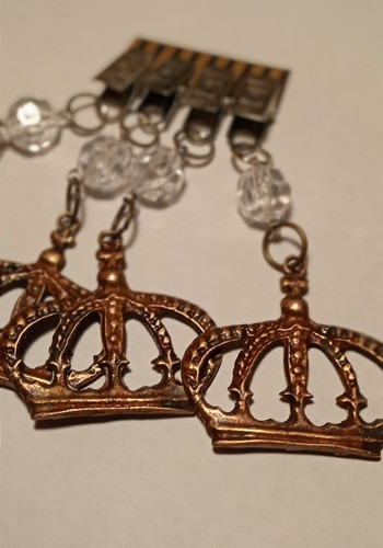 Pesas Mantel Colgantes Corona Crown Cobre Set X4 Lujo 1