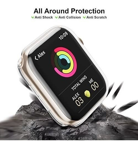 2 Fundas Transparentes Para Apple Watch Series 7 45mm 1