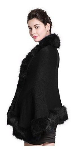 Chal Con Estola De Pelo Sintetico Para Bodas De Invierno 0