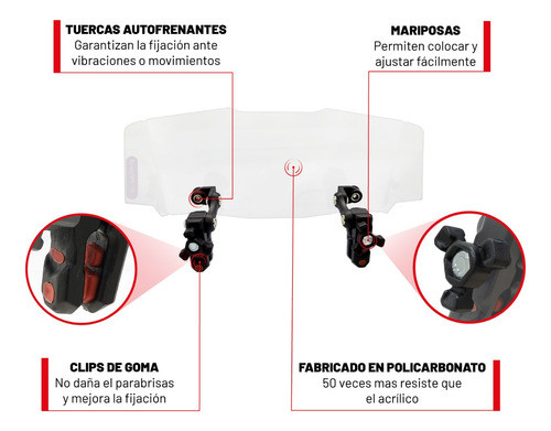 Deflector De Viento Parabrisas Jawa Tekken 500 Xm 1