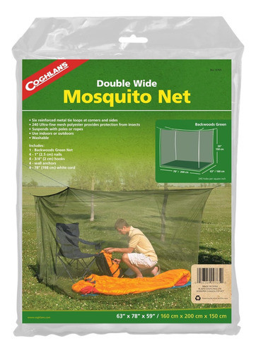 Mosquitero Rectangular Para Bebes, Camping, Hogar - Verde 0
