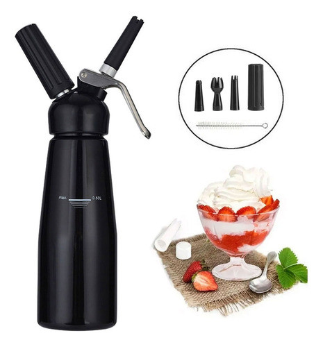 Garrafa Sifão Chantilly Utensilios Para Confeitaria 500ml 0
