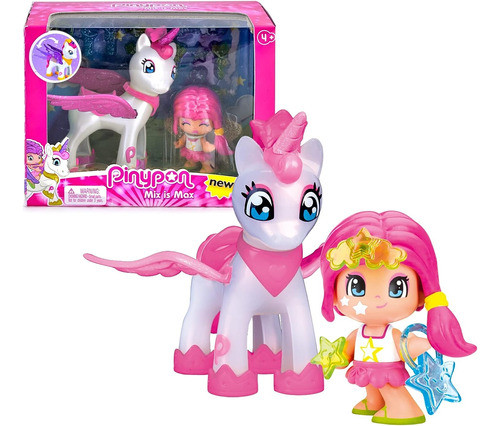 Figura Pinypon Muñeca Con Unicornio Volador Original 0